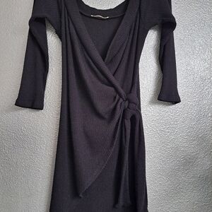 Better Bee Black Wrap Dress   Size L